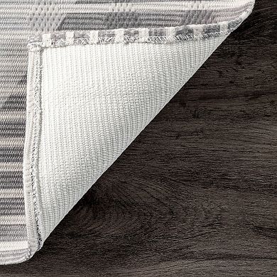 nuLOOM Alesha Modern Striped Machine Washable Area Rug