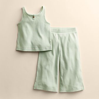 Baby & Toddler Girl Little Co. By Lauren Conrad Ribbed Tank Top & Relaxed Bottoms Set