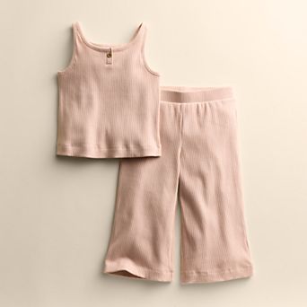 Baby & Toddler Girl Little Co. By Lauren Conrad Ribbed Tank Top & Relaxed Bottoms Set