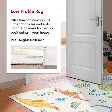 nuLOOM Eamon Dinosaur Machine Washable Area Rug