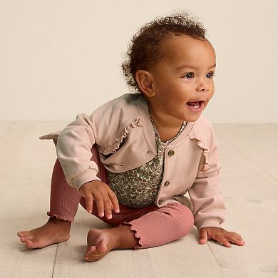 Baby Little Co. By Lauren Conrad Bomber Jacket, Bodysuit & Pants Set