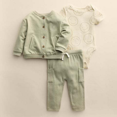 Детский комплект Little Co. by Lauren Conrad: бомбер, боди и брюки