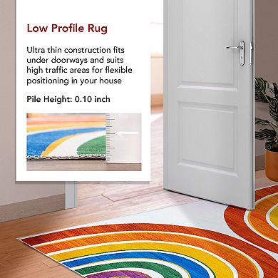 nuLOOM Classic Double Rainbow Machine Washable Area Rug