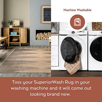 nuLOOM Dori Tribal Easy-Jute Machine Washable Area Rug