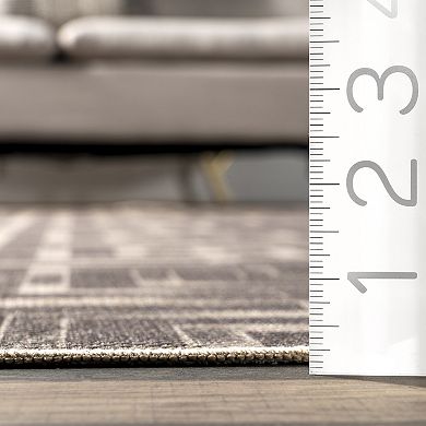 nuLOOM Sufia Geometric Easy-Jute Machine Washable Area Rug