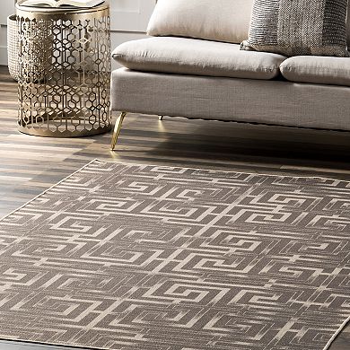 nuLOOM Sufia Geometric Easy-Jute Machine Washable Area Rug