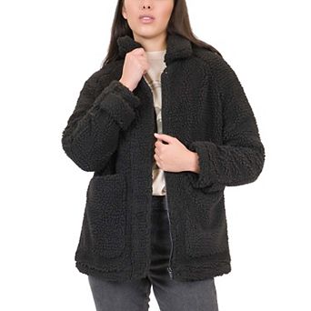 Juniors' Coffee Shop Large Pocket Sherpa Jacket
