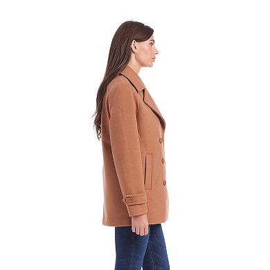 Women's d.e.t.a.i.l.s Plush Faux Wool Peacoat