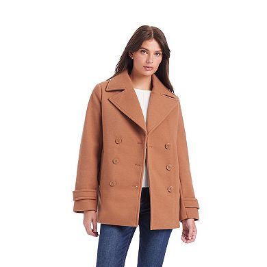Women's d.e.t.a.i.l.s Plush Faux Wool Peacoat