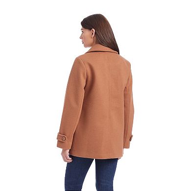 Women's d.e.t.a.i.l.s Plush Faux Wool Peacoat