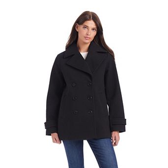 Women's d.e.t.a.i.l.s Plush Faux Wool Peacoat