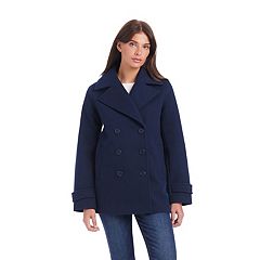 Womens Blue Peacoat Coats Jackets Outerwear Clothing Kohl s