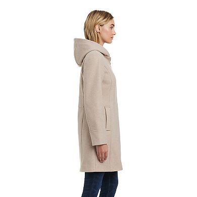 Women's d.e.t.a.i.l.s Melange Faux Wool Zip-Front Coat