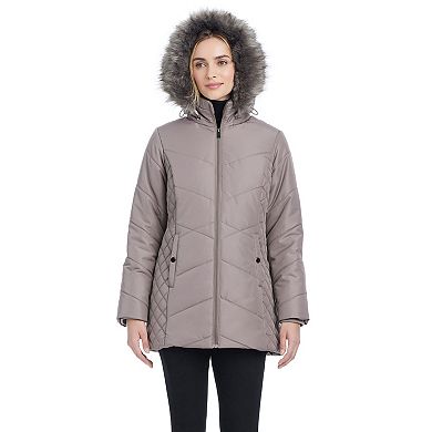 Women's d.e.t.a.i.l.s Diamond Waist Quilted Jacket