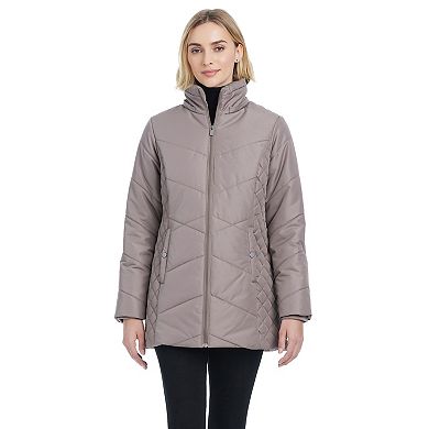 Women's d.e.t.a.i.l.s Diamond Waist Quilted Jacket
