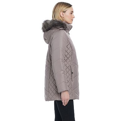 Women's d.e.t.a.i.l.s Diamond Waist Quilted Jacket