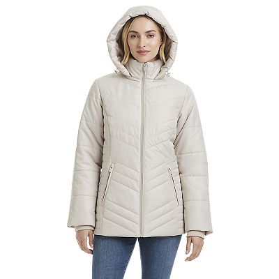 UO Chevron Cropped Puffer pedal Jacket