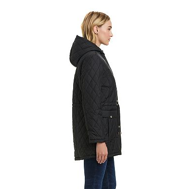 Women's d.e.t.a.i.l.s Diamond Quilted Faux Fur Lined Anorak Jacket