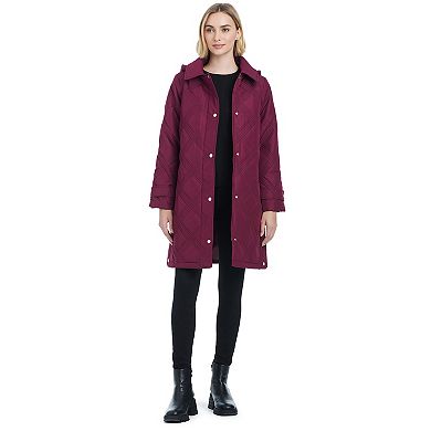 Women's d.e.t.a.i.l.s Quilted Belted Trench Coat