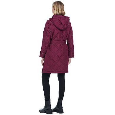 Women's d.e.t.a.i.l.s Quilted Belted Trench Coat