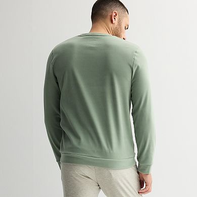 Fleece Cropped Raw Hem Crewneck Sweatshirt Black Mineral Wash *Limited*