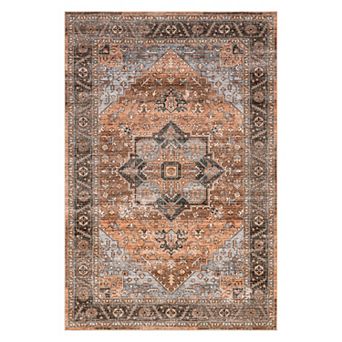 nuLOOM Wrenley Medallion Machine Washable Area Rug