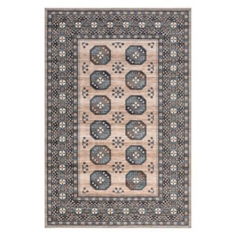 nuLOOM Idra Multi Medallion Spill Proof Machine Washable Area Rug