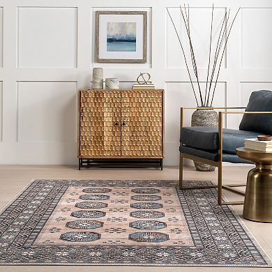 nuLOOM Idra Multi Medallion Spill Proof Machine Washable Area Rug
