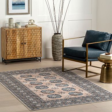 nuLOOM Idra Multi Medallion Spill Proof Machine Washable Area Rug
