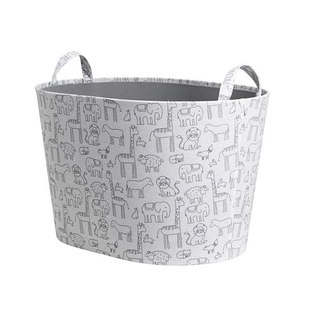 Zenna Home Baby Animal Zoo Oval Tapered Storage Basket