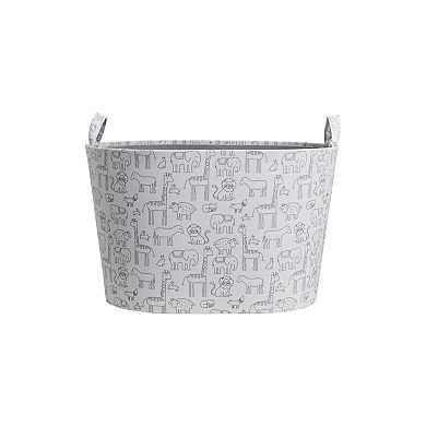 Zenna Home Baby Animal Zoo Oval Tapered Storage Basket