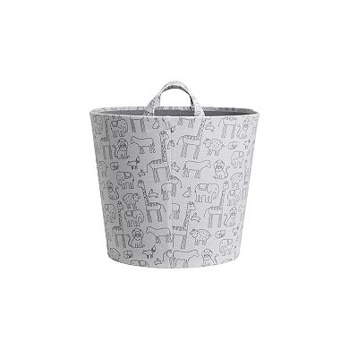 Zenna Home Baby Animal Zoo Oval Tapered Storage Basket