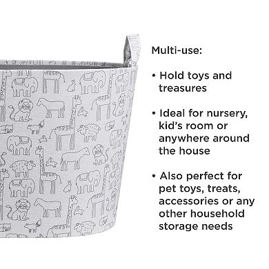 Zenna Home Baby Animal Zoo Oval Tapered Storage Basket