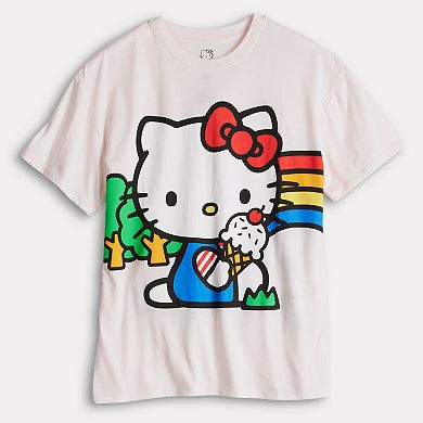 Juniors' Hello Kitty Oversized Graphic Tee