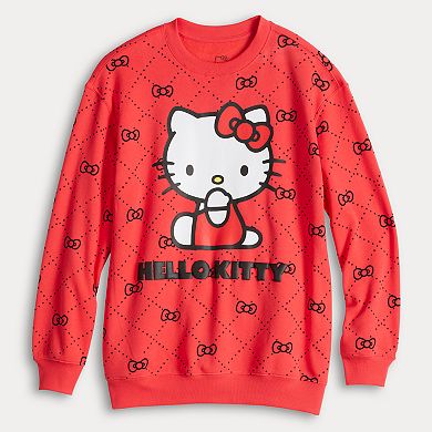 Juniors' Hello Kitty Crewneck Sweatshirt