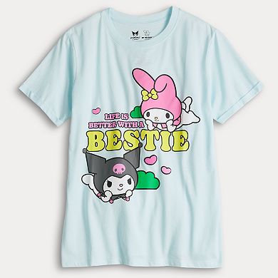 Juniors' Hello Kitty Bestie Oversized Graphic Tee