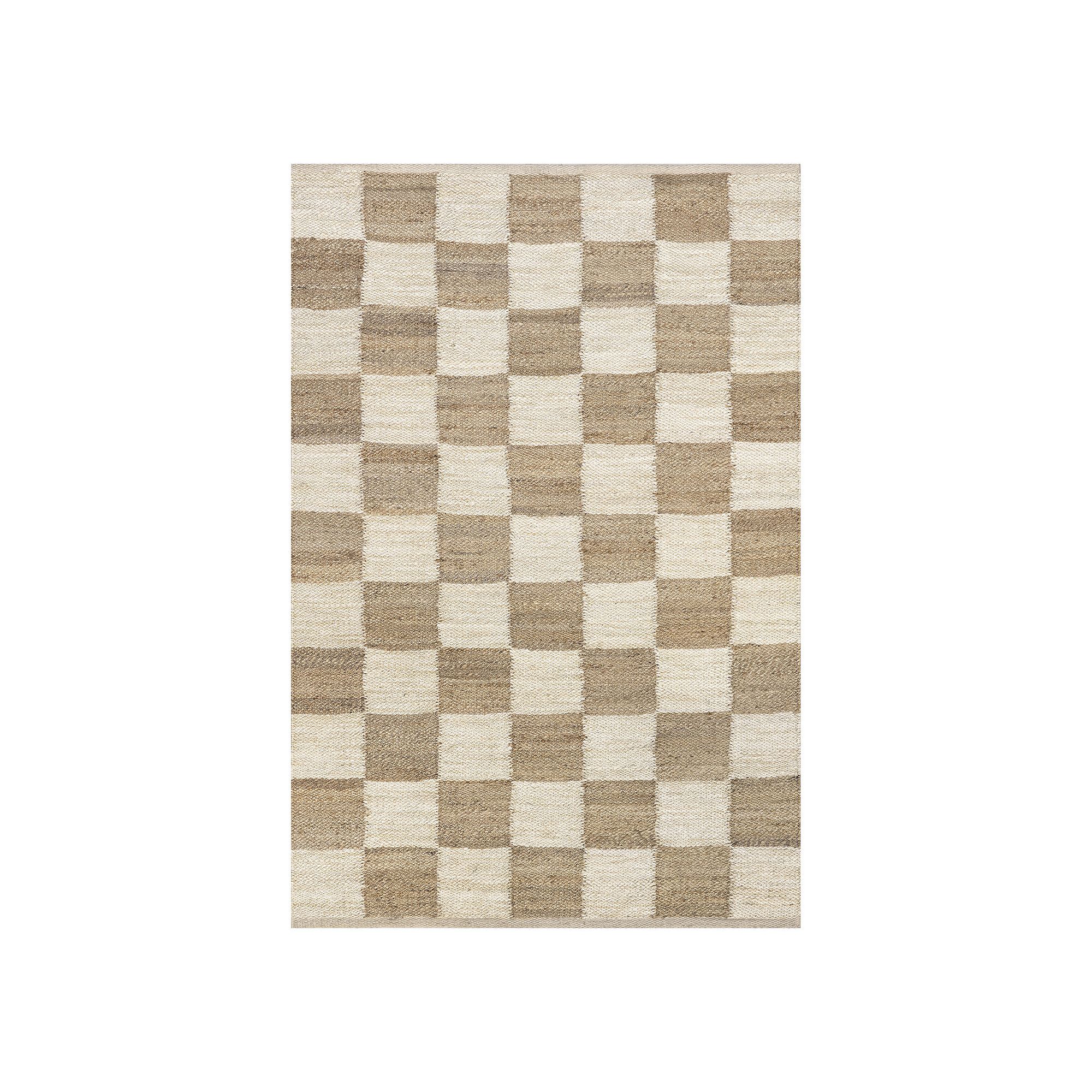 nuLOOM Christana Traditional Checkered Jute Area Rug, Ivory