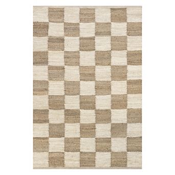 nuLOOM Christana Traditional Checkered Jute Area Rug