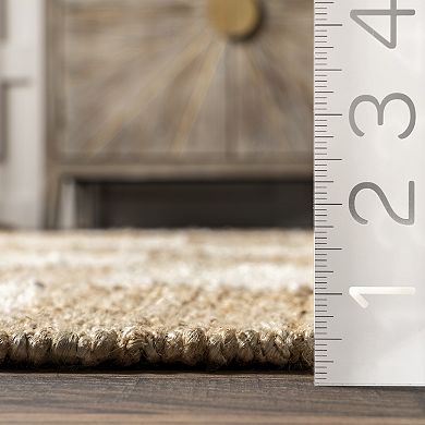 nuLOOM Christana Traditional Checkered Jute Area Rug