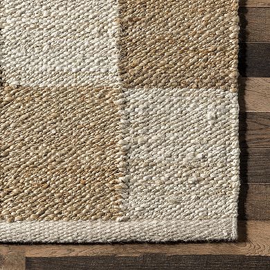 nuLOOM Christana Traditional Checkered Jute Area Rug