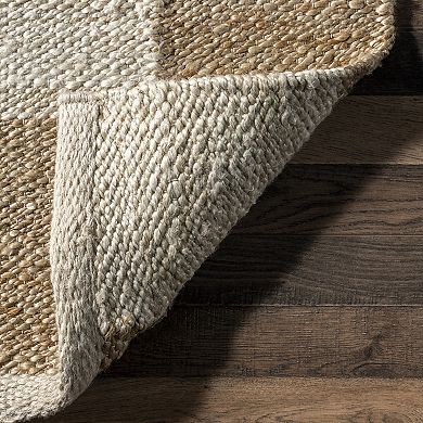 nuLOOM Christana Traditional Checkered Jute Area Rug