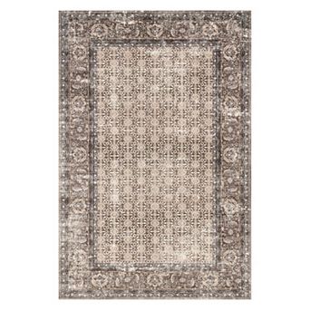 nuLOOM Kit Botanical Spill Proof Machine Washable Area Rug