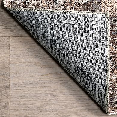 nuLOOM Kit Botanical Spill Proof Machine Washable Area Rug