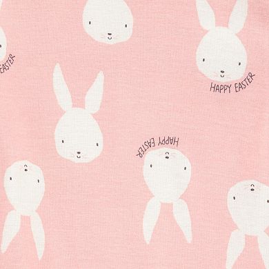Toddler Girl Carter's 2-Piece Bunny Snug Fit Cotton Pajama Top & Pajama Pants Set