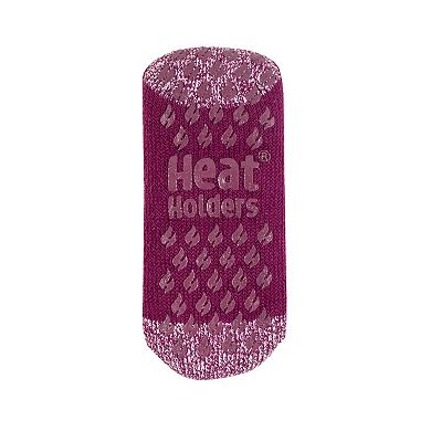 Heat Holders Women's Original 7X Warmer Crew Slipper Socks with Grippers