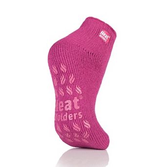 Heat Holders Women's Original 7X Warmer Solid Ankle Slipper Socks with Grippers