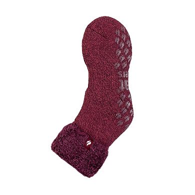 Heat Holders Women's Original 7X Warmer Turnover Cuff Twist Lounge Socks with Grippers