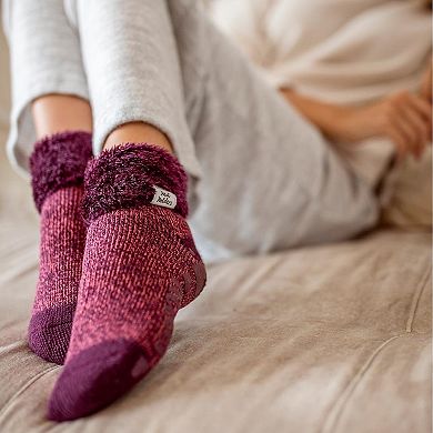 Women's Heat Holders Original 7X Warmer Turnover Cuff Lounge Socks with Grippers