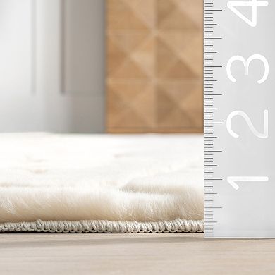 nuLOOM Leni Plush Cloud Geometric Machine Washable Area Rug