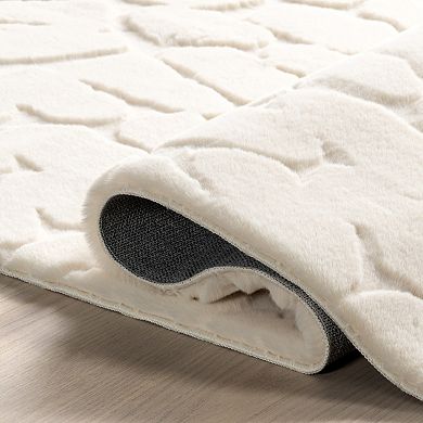 nuLOOM Leni Plush Cloud Geometric Machine Washable Area Rug